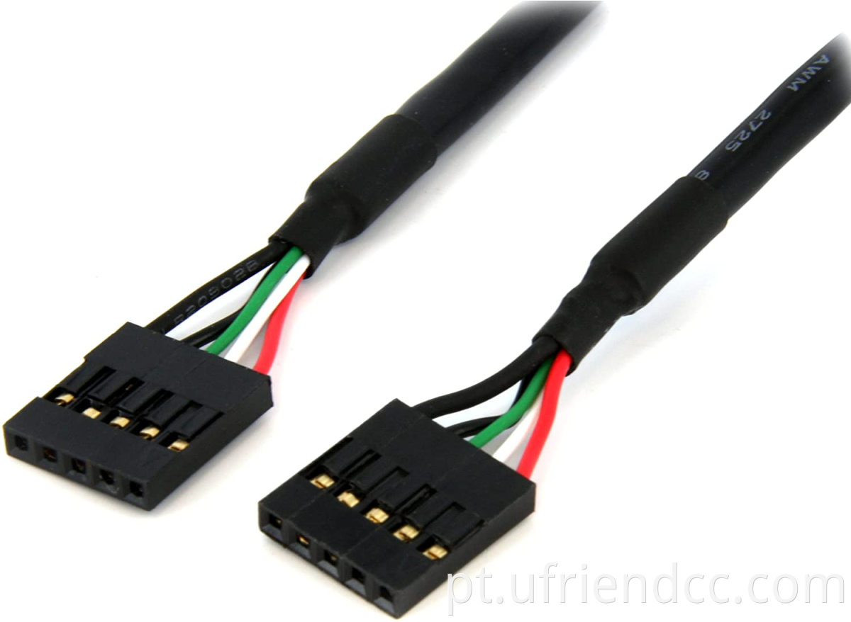 Interno 5 pinos USB IDC MotherBoard Cable F/F